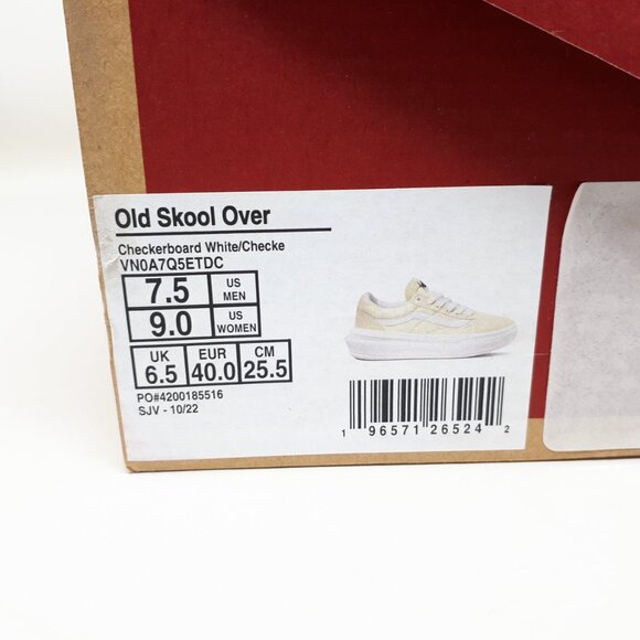 Vans Old Skool Overt CC Platform Shoe Sneaker White Check Mens 7.5 / Womens 9 US - Picture 11 of 13